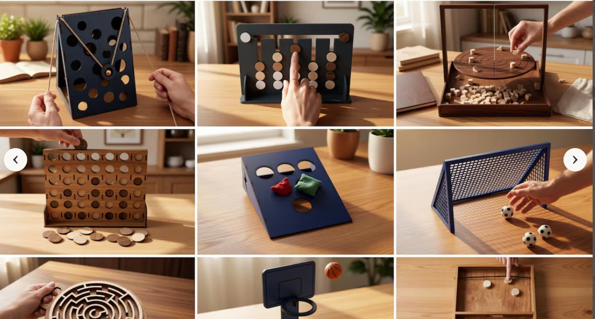 Wooden Tabletop Games Laser Cut Files – Bundle of 10 Designs
