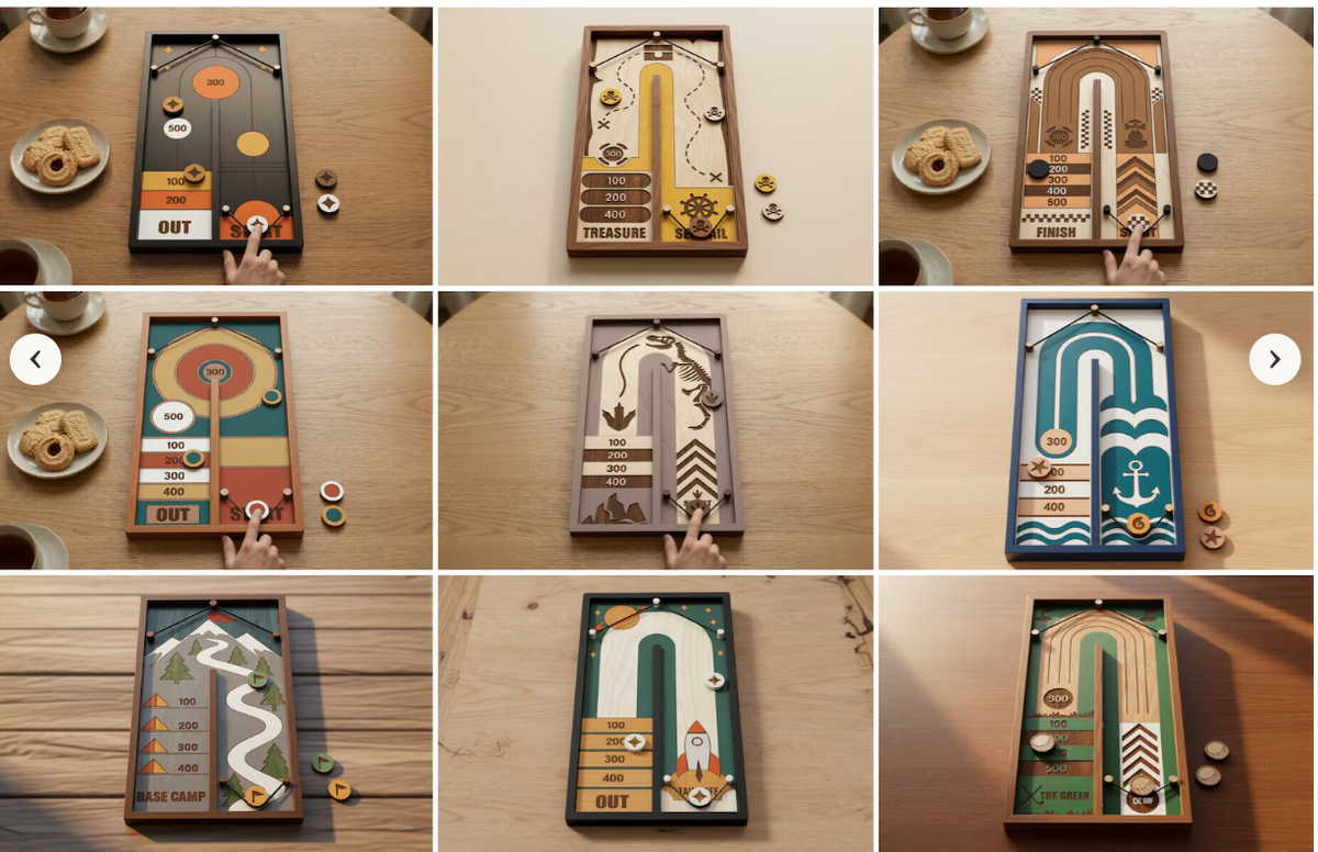Wooden Sling Puck Game Laser Cut Files – Bundle of 10 Designs