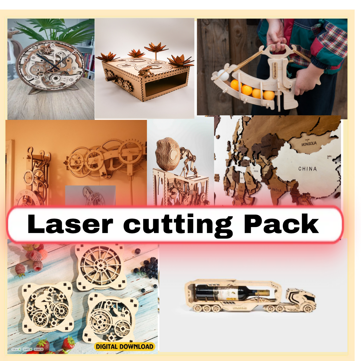 SUPER MEGA PACK +55000 DXF CDR CNC 3D files pantograph CNC router laser cutting + Bonus files Discount Available For 24 Hour