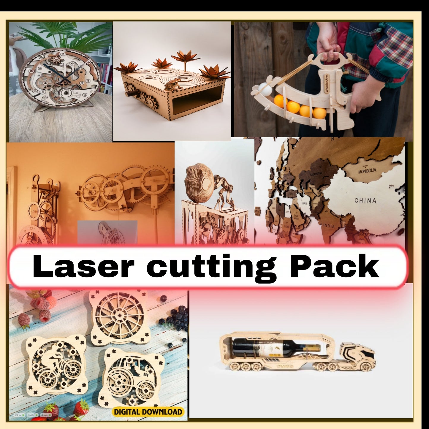 SUPER MEGA PACK +100 000 + VIP FILES DXF CDR CNC 3D files pantograph CNC router laser cutting + Bonus files Discount Available For 24 Hour