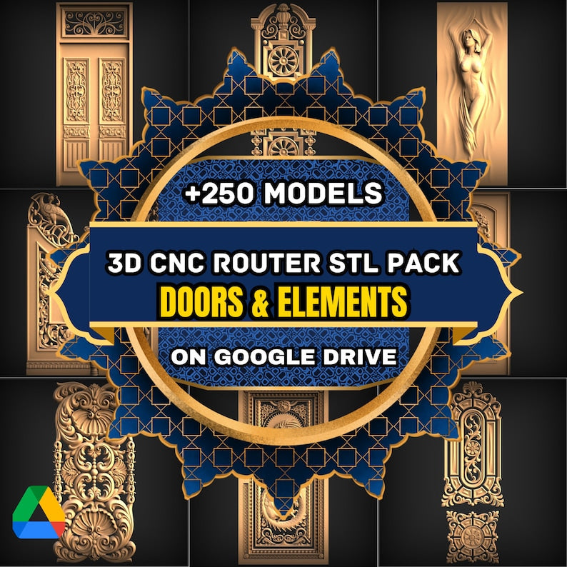 140 pcs Clock + 170 PCs angel and demon + 205 JEWELRY Pcs + 205 Doors Elements  3D Model STL Pack Collection For All  CNC Router  and Artcam Aspire wood  And more ... ...