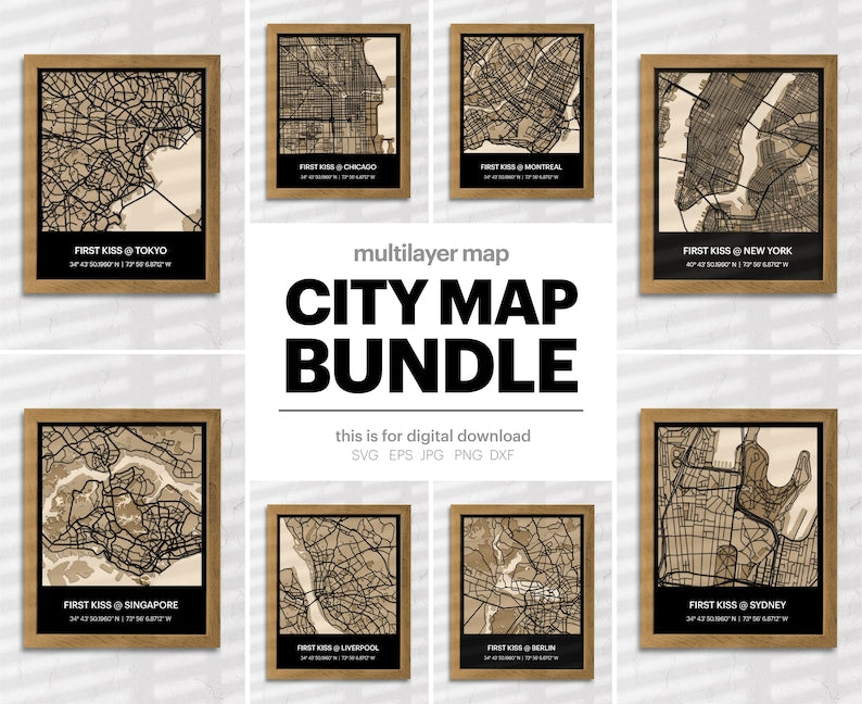 40+ City Map Multi-Layered Bundle & 300++ Topography 3D Map Bundle & : Lake House & Map House Decor, Wooden Island & Wall Sign, Bathymetric &  Compatible with all Laser Cutting Machine More than 2.8 GB.