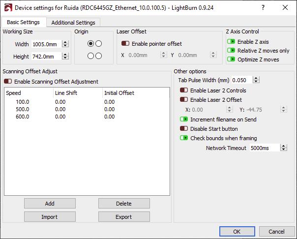 Ruida scan offset test file