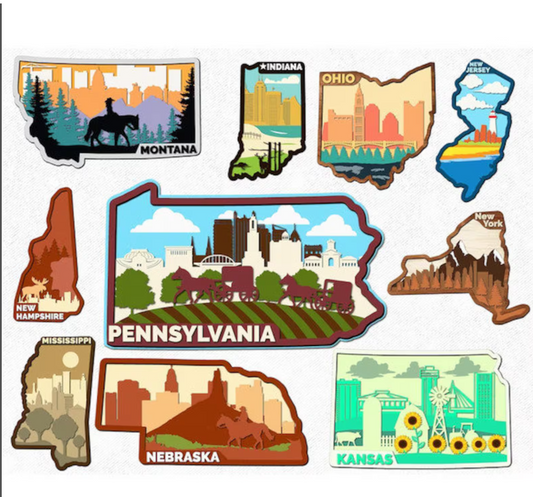 3D Bundle of the United States, 50 American States, Laser Cut File, United States Map "Home Sweet Home