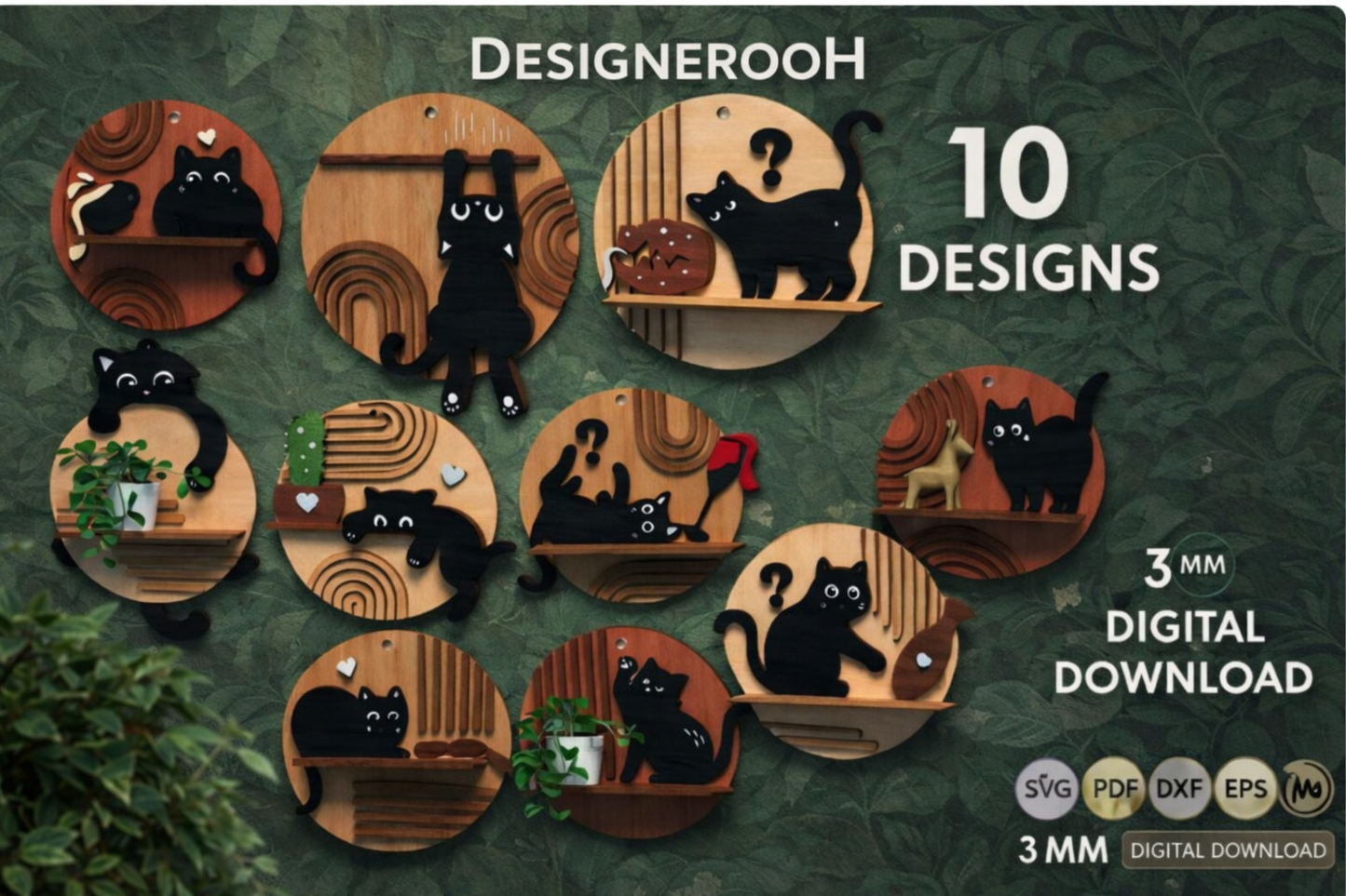 Naughty Cats Shelf SVG Bundle
