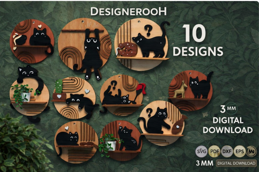 Naughty Cats Shelf SVG Bundle