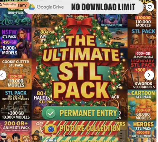 3D Print STL Pack , Mega Bundle 200.000 STL files , Instant Download, Drive access