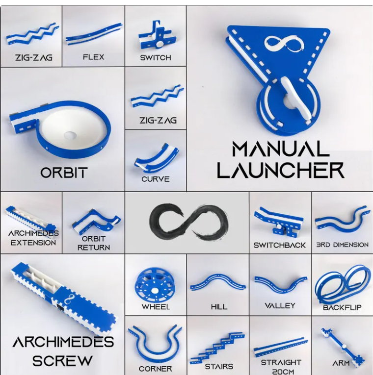 Create Your Own Infinity Trax: Modular Magnetic Wooden Marble Run – Digital Download