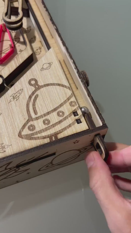 🚀 Space Pinball Machine – Fully Functional – Laser Cut Files (DXF, SVG, AI, LightBurn) – 4mm